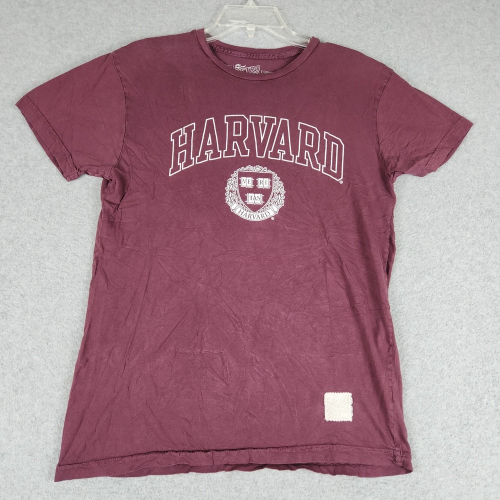 The Original Retro Brand T-Shirt Mens Small Maroon Harvard University Graphic